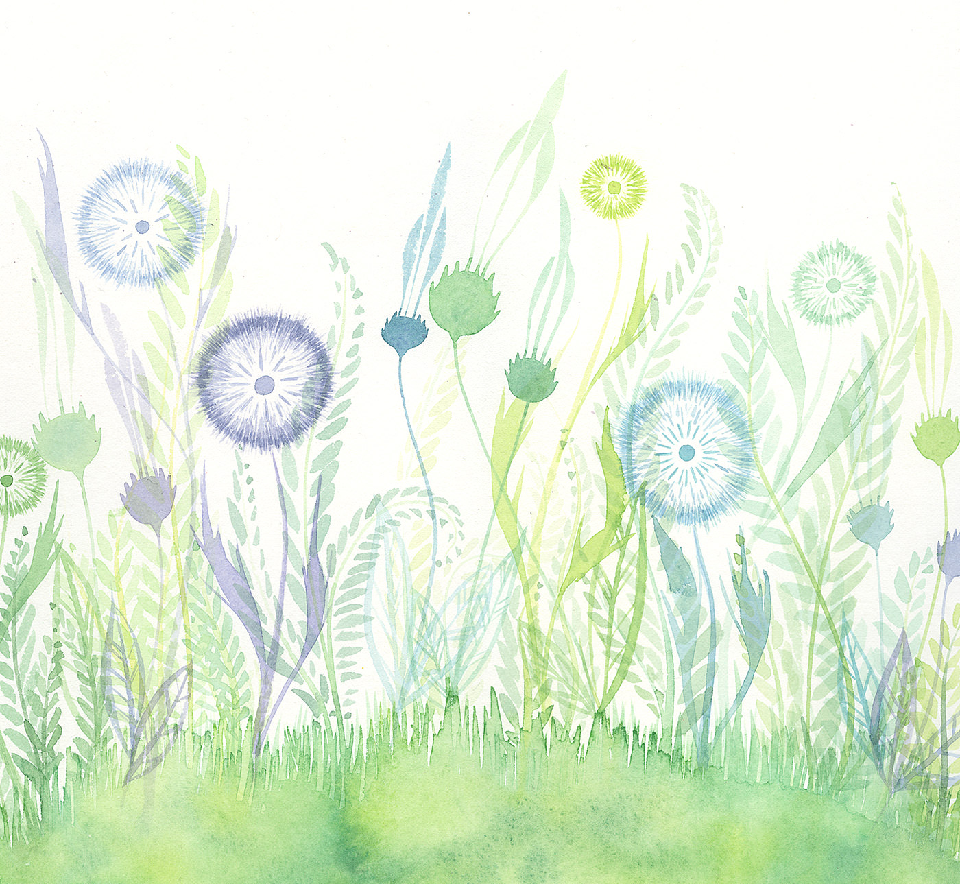 Painting of dandelions